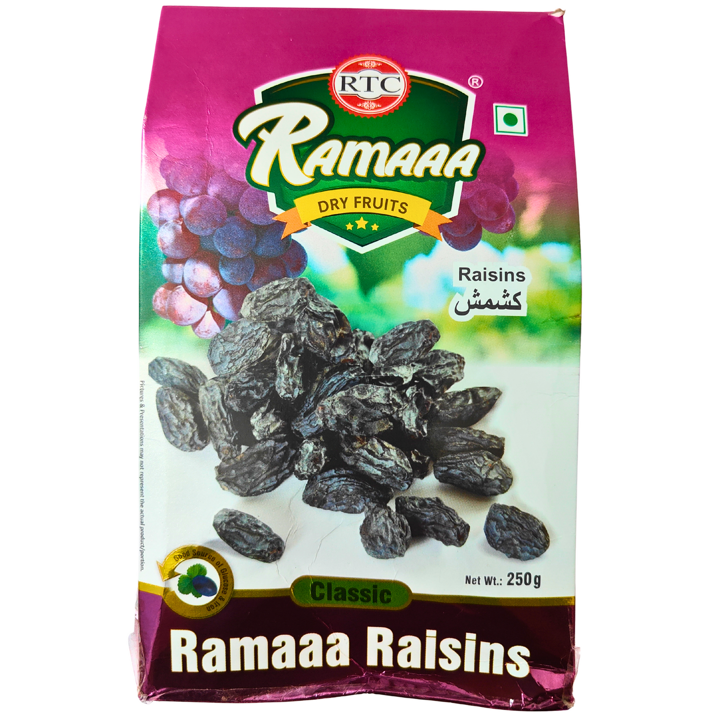 Rama Classic Black Raisins- 250g – Sweet, Juicy & Nutrient-Rich