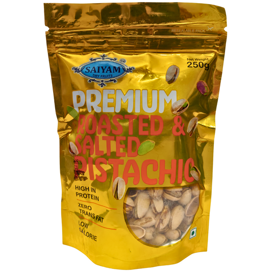 Premium Roasted & Salted Pistachios – 250g - High Protein, Low Calorie Snack