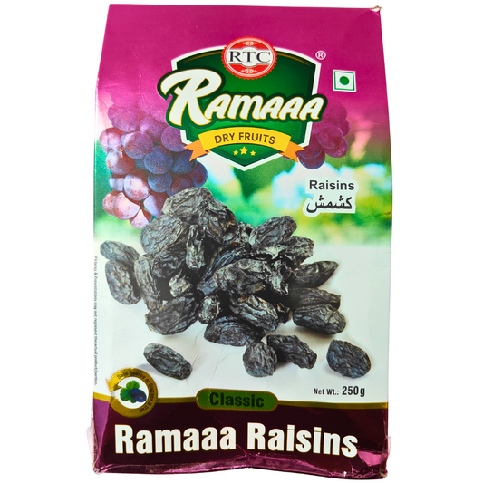 Rama Classic Black Raisins- 250g – Sweet, Juicy & Nutrient-Rich